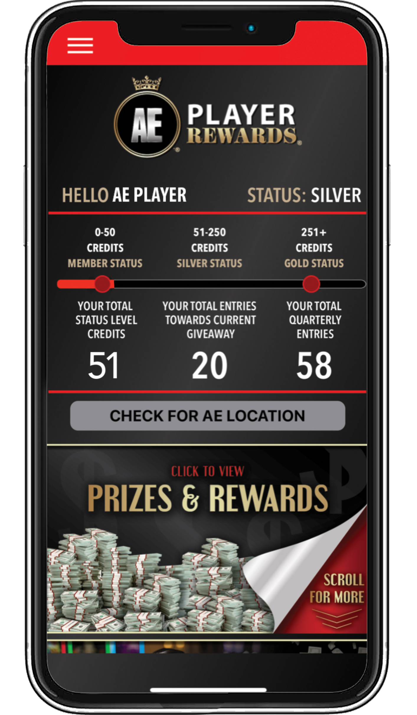 AEPlayer-Rewards-App-Home-Screen